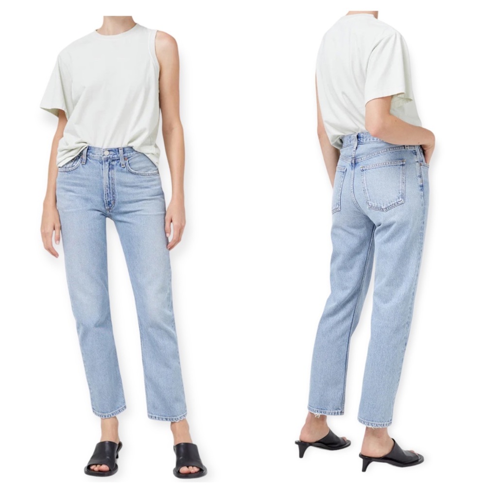 Agolde Mia Mid Rise Straight Denim - Picture 2 of 15